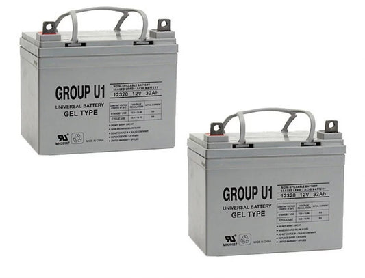 12V 32Ah U1 Gel Battery Replaces Yamaha Utility Vehicle UTV - 2 Pack
