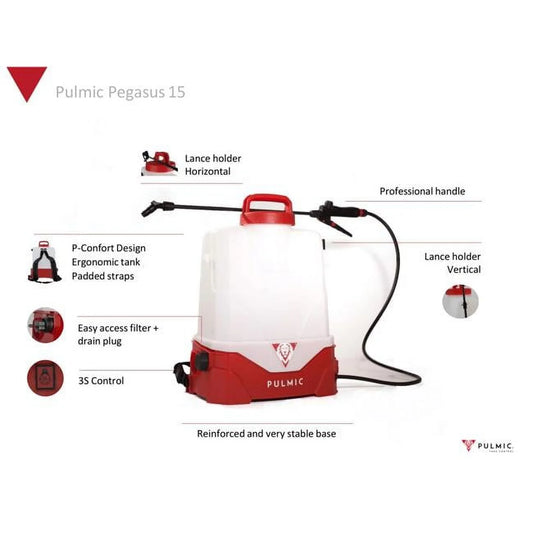 15 Pegasus Battery Sprayer, Red & White
