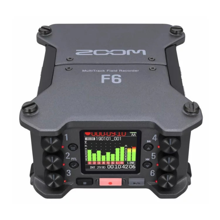 Zoom F6 6-Input / 14-Track Multi-Track Field Recorder with Studio Headphones